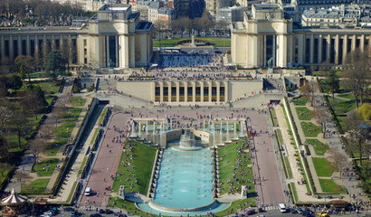 Vue aérienne de Paris - obrazy, fototapety, plakaty