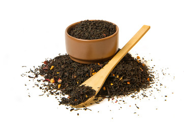heap of black tea