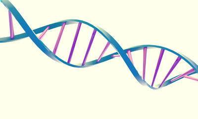 DNA double helix on a white background