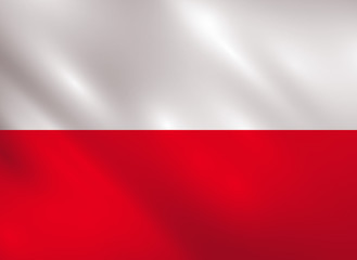 Obraz premium Poland waving flag illustration vector