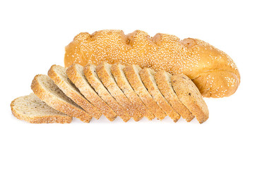 Fresh Tasty Bread on White Background