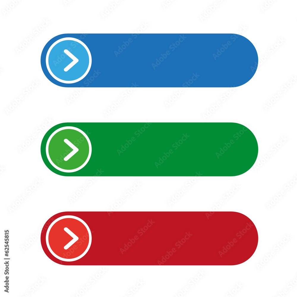 Poster empty button set vector