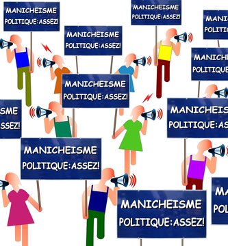 Manif "Stop manich&eacute;isme politique"