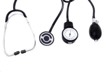 Medical equipment (stethoscope and sphygmomanometer)