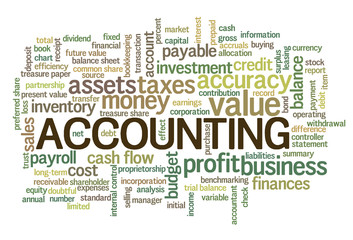 Accounting Word Cloud Word Bubble tags