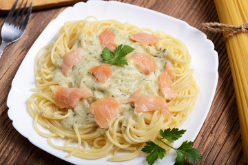 Salmon pasta