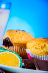Delicious sweets in saturated composition