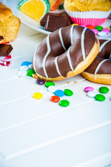 Tasty, delicious sweets, vivid theme of sweets