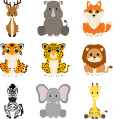 Collection of wild animals