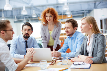 Business group at work