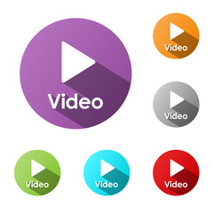 "PLAY VIDEO" Buttons (launch watch live view symbols icons)