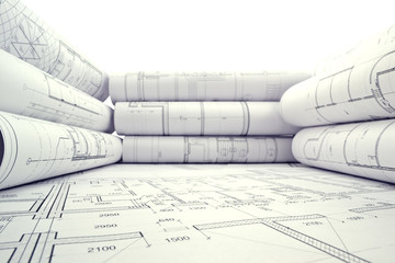 Image of several drawings of the project