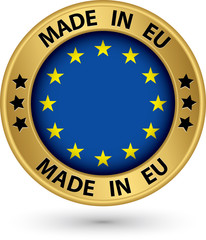 Made in Europe gold label, vector illustration