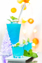 Cold Blue Hawaiian cocktail