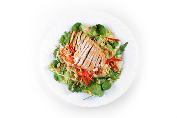 salad of fried chicken