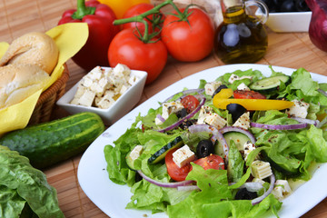 salad with fresh vegetables