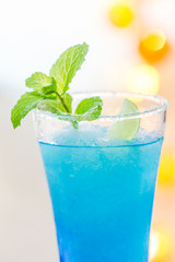 Cold Blue Hawaiian cocktail