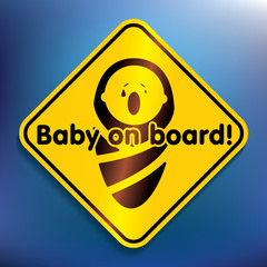 Baby on board sticker