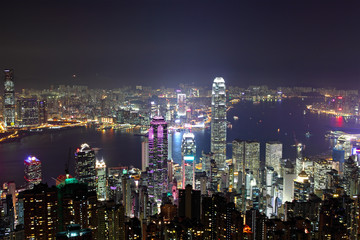 Obraz na płótnie Canvas Hong Kong cityscape at night
