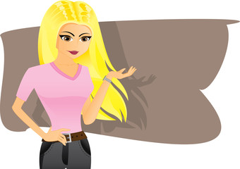 young girl looking at watch