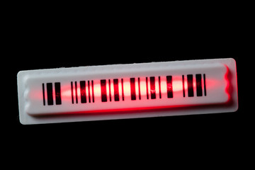 anti-theft barcode sticker with laser ray
