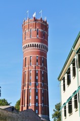 Fototapeta na wymiar The historic water tower of Kalmar in Sweden