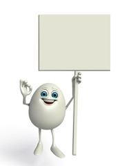 Happy Egg with big white sign