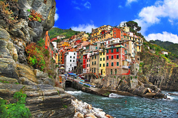 colors of Italy - Riomaggiore, pictorial fishing village,Liguria