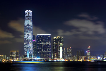 Kowloon in Hong Kong at night