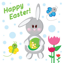 Easter vector greetings card Happy Easter.