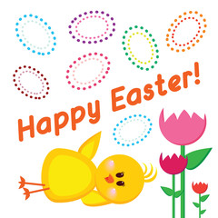 Easter vector greetings card Happy Easter.