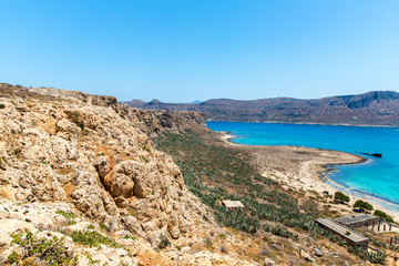 Gramvousa island near Crete, Greece. Balos beach.