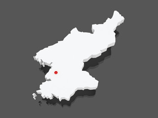 Map of North Korea.