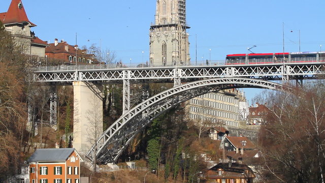 Traffic over the Bridge in Bern