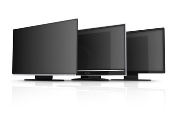 Three modern TV