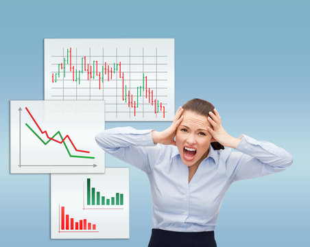 angry screaming businesswoman