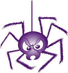 Scaring spider in angry mood