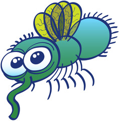 Cute green little fly