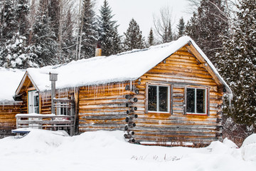 Log Wood Chalet in Quebec, Canada