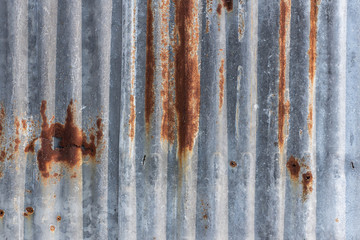 Rusted galvanized iron plate