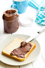 chocolate spread with bread