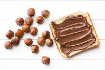 chocolate spread with bread