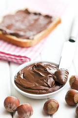 chocolate spread in bowl