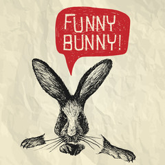 FUNNY BUNNY - Happy Easter card