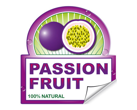 Passion fruit's label for marketplace