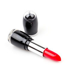 lipsticks isolated white background