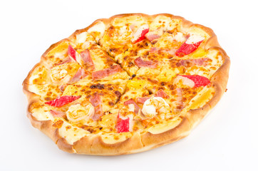 Pizza isolated white background