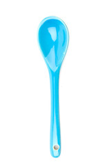 blue spoon isolated white background