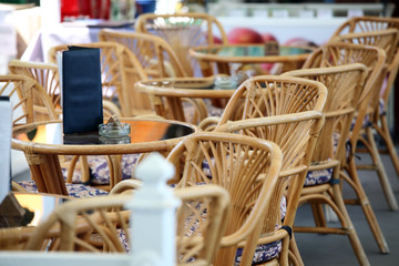 Summer sidewalk cafe.