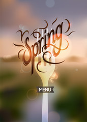 Spring Menu. Vector background. - 62572847